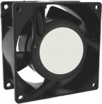 Ventilaator 80 x 80 mm, 220 VAC, liuglaager, ideaalne elektroonikaseadmete ja masinate jahutamiseks ja ventileerimiseks.
