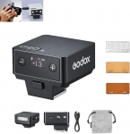 Godox IT20 S IT20S Mini kaamerav&auml;lk, mis &uuml;hildub Sony kaameratega, TTL Godox v&auml;lk, 700+ t&auml;isv&otilde;imsus, 1,5s taaskasutamise aeg, USB-C laadimine, magnetilise hajuti ja filtriga, musta v&auml;rvi