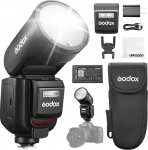 Godox V1 PRO-N V1pro N TTL &uuml;marpea kaamera v&auml;lk Nikonile, 78Ws 2.4G HSS 1/8000s Li-Ion v&auml;lklambid koos v&auml;lise v&auml;lguga SU-1, LED-mudelilamp Godox v&auml;lk Nikonile