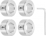 hankekaart 4 St&uuml;ck Schaftmanschetten, 14 mm Bohrung, massiver Edelstahl, 1 Schraubenschaftmanschette, 25 mm Au&szlig;endurchmesser, 12 mm Dicke, f&uuml;r Motor, Gartenwagen, Riemenscheibe, Maschinen und