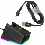 REEYEAR laadimisjaam koos 1.5M USB laadimiskaabliga sobib Razer Naga Pro/DeathAdder/Basilisk/Viper Ultimate Gaming Mouse'ile, magnetiline dokk koos laadimistaseme n&auml;idiku ja libisemisvastase kleebisega.