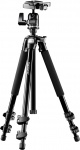 Mantona Basic Scout Max fotostatiiv, kuni 160 cm suur t&ouml;&ouml;k&otilde;rgus, kuulipea, p&ouml;&ouml;ratav kesksammas, ideaalne DSLR-kaamera reisimiseks ja v&auml;litingimustes pildistamiseks, kompaktne kerge fotostatiiv