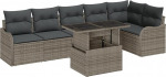 Rantry Model3357212 7-osaline aiasohva komplekt koos pehmendusega Hall Poly Rattan Garden Lounge