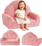 ROBUD laste diivan t&uuml;drukutele, mugav laste tugitool, m&auml;ngutoa diivan lugemiseks ja m&auml;ngimiseks, eemaldatav kate, valge