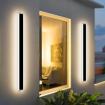 Kaasaegne v&auml;lisvalgusti, 120 cm seinakinnitus 3 v&auml;rvilise valgustiga (3000 K/4500 K/6000 K), patio lambid, mis on valmistatud matist akr&uuml;&uuml;list, IP65 vihmakindel veranda seinavalgusti hoovi jaoks