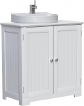 Home Discount Priano Under Sink Bathroom Cabinet Floor Standing Storage Cupboard Basin Unit, White