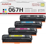 AUMOK 067H 067 toonerikassettide komplekt: Canon 067H 067 i-SENSYS MF657Cdw MF655Cdw MF651Cw LBP631Cw LBP632Cdw LBP633Cdw MF656Cdw MF653Cdw MF654Cdw 4 komplekti ( must ts&uuml;aane ts&uuml;aane kollane kollane kollane