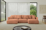 ALTDECOR ONESK-U U-kujuline nurgadiivan magamisfunktsiooniga ja voodikastiga nurgadiivan nurgadiivan U-kujuline laiutatav elutoa diivanvoodi diivanvoodi Cauchsofa ONESK-U 317 x 177 x 42 cm aprikoosipunane