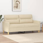 Juroupi 2-Sitzer-Sofa Diivan 2 Sitzer Loveseat Diivanid F&uuml;R Wohnzimmer Diivan Loveseats Creme 140 cm Stoff - 359237