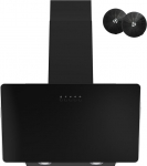 FIREGAS pliidikupu 60 cm, v&auml;ljat&otilde;mbe-/ringluspliidikupu LED-idega, harjadeta mootoriga, madala m&uuml;ratasemega, v&otilde;imas v&auml;ljat&otilde;mbekupu, kaldpliit t&otilde;hususega A++ Must