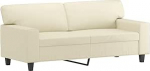 359418 2-istmeline diivan 140 cm kunstnahast kreemjas v&auml;rviga