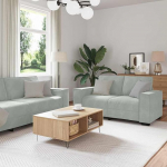 Gecheer diivanikomplekt padjadega, 3 tk, hall, 220 x 78 x 84 cm, samet, kaasaegne polsterdatud diivan elutuppa, magamistuppa, m&auml;ngutuppa3324618