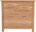 Kemtpase 4 sahtliga &ouml;&ouml;kapp, ristk&uuml;likukujuline &ouml;&ouml;kapp, kaks suurt sahtlit pluss kaks v&auml;ikest sahtlit, tammepuust k&uuml;lgkapp, 75 x 35 x 69 cm (B x S x K x K)