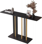 Kaasaegne marmorist sissep&auml;&auml;sulaua must kitsas konsool elutuppa, fuajeesse ja koridori, stiilne 31,5-tolline diivanilaud, sobib ideaalselt hotelli ja kontori kaunistamiseks