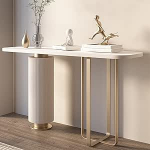 Generisch Moderner Konsolentisch f&uuml;r Flur und Eingangsbereich, schmaler, moderner Beistelltisch mit einzigartigem Gestell f&uuml;r Wohnzimmer und Eingangsbereich (140 cm)