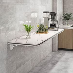 Schwebender Wandschreibtisch, platzsparender, an der Wand montierter Klapptisch f&uuml;r kleine R&auml;ume, herunterklappbarer W&auml;scheschreibtisch aus Holz, Home-Office-Computerarbeitsplatz f&uuml;r K&uuml;che u