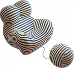 Generisch p&otilde;randasohva, Lazy Bag, Togo diivan, p&otilde;randatool, pehme, mugav ja kergesti puhastatav, sobib elutuppa, magamistuppa, &uuml;hiselamu lugemistooliks (sinikollane)