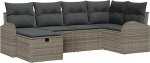 Model3359078 6-osaline aia diivan komplekt koos pehmendusega Grey Poly Rattan Garden Lounge
