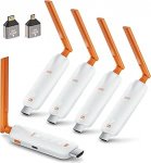 Traadita HDMI saatja ja 4 vastuv&otilde;tjat - kuni 6 RX-i, TIMBOOTECH traadita saatja 4 vastuv&otilde;tjat 5G UHD, HDMI raadio&uuml;lekanne Video Audio s&uuml;learvutist / TV-boksist / kaamerast mitmele telerile / projektorile.