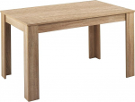 byLIVING Nepal Dining Room Table / Sonoma Oak Look Light Brown / Compact Kitchen Table 140 cm Wide / Melamine Resin Coated Dining Table / 18 mm Thick Table Top / 140 x 80 x H 75 cm