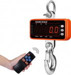 Kaugjuhtimispuldiga rippuvad kaalud, 1500 kg 3000 naela digitaalne rippuv kaal, elektrooniline kraanakaal t&auml;pse taaslaadimisanduri ja LCD-ekraaniga, mini kaasaskantavad kaalud konksudega p&otilde;llumajandusettev&otilde;tte, tehase jaoks,