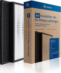 wkstore asendusfiltrite komplekt Philips &otilde;hupuhastile AC1214 AC1215 AC1217 AC2729 | HEPA + aktiivs&ouml;efilter | Asendab originaalfiltri FY1410/30 FY1413/30 | Ideaalne allergikutele.