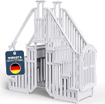 Poolomio basseinitrepp m&otilde;lemalt poolt sisseehitatud basseinide jaoks kuni 137 cm k&otilde;rgusele, topelt basseinitrepp, lihtne sisenemine HDPE pol&uuml;et&uuml;leenist, libisemisvastaste astmetega redel, k&auml;sipuu ja lukustatav uks.