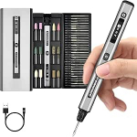 ARROWMAX Mini graveerimine Pen HollowCup Motor 42 Bits alumiiniumist Case OLED Magnetic Charge Mini Rotary Tool traadita graveerimine Pen ehted metallist klaasi ja plastist (SGS)