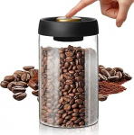 &Otilde;hukindel kohvipurk: Kohvipurk kohvi jaoks, vaakumkaanega purgid, vaakumkohvipurk, klaasist kohvikonteiner, kohvikonteiner kohviubade, tee, p&auml;hklite, kakao, kohvi jaoks (1200).