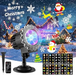 MATEPROX j&otilde;uluprojektor, IP65 veekindel LED lumehelbeke valguse projektor, lumehelbe valguse projektsioonilambid sise- ja v&auml;litingimustes, aias, murus, kodus, peol, festivalil, kaunistuses.