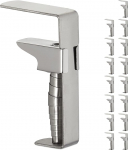 Relaxdays lauaklambrid, 16-ne komplekt, reguleeritavad lauaklambrid paksudele laudadele, roostevabast terasest, kuni 4 cm paksusega, h&otilde;bedane