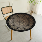 FANSU &uuml;mmargune aiakattekate, pestav, 3D-motiivide seeria, pol&uuml;estrist plekikindlad laudlinad, valik suurusi aialauale, &otilde;ues Kiche, majapidamises ja elamises (must boheemlaslik, 100 cm)