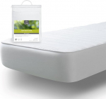 Tural - Anti-mite Quilted Reversible Mattress Protector - Padded Mattress Topper/Mite Cover Size 100 x 200 cm