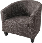 Schonbezug f&uuml;r Clubstuhl, hochdehnbar, stilvolle Luxus-M&ouml;belbez&uuml;ge, Pl&uuml;sch-Stretch-Schonbezug f&uuml;r Sessel (Club-Stuhl, 2-teilig, GFY-7)