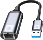 CO2 v&otilde;rgukaart USB Ethernet adapter Gigabit RJ-45 LAN 10/100/1000 Mbps, Plug & Play, LED-indikaatorid, kiip Realtek RTL8153, alumiiniumist Space Grey, &uuml;hildub MacBook, PC, TV Box (USB)