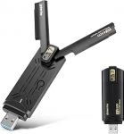 RUIZHI WiFi 7 USB WLAN adapter - BE6500 WLAN Stick PC-le, MLO Tri-Band 6G/5G/2.4G, tasuta Drive antenn, WiFi 7 adapter Windows 11/10 jaoks Gaming/8K Streaming, 4K-QAM, WPA3