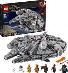 Lego 75257 Star Wars Millennium Falcon kosmoselaeva ehituskomplekt koos Finni, Chewbacca, Lando Calrissian'i, Boolio, C-3PO, R2-D2 ja D-O-ga, The Rise of Skywalker Collection