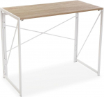 Versa Jack arvutilaua kompaktne kokkupandav kontorilaud m&otilde;&otilde;tmetega 74 x 45 x 90 cm puit ja metall valge