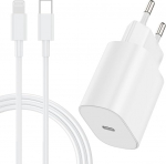 Kiirlaadija, 20 W USB C laadija koos laadimiskaabliga, 2 m originaal, C-t&uuml;&uuml;pi laadimisliides, toiteadapteri toiteallikas koos 6 ft Lightning-kaabliga Apple iPhone 13/12/11/14 Pro Max/XR/XS/8/Mini/iPadile