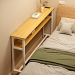 Konsolentisch Schmal mit 2 Ablagen, Moderner Beistelltisch Schmal mit Verstellbaren F&uuml;&szlig;en, Heizk&ouml;rper Regal f&uuml;r Flur, Hinter Dem Sofa oder Im Wohnzimmer(White,100*20*100 cm/39*8*39 in)