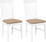 vidaXL s&ouml;&ouml;gitoa toolid koos padjadega 2 tk valge t&auml;ispuidust kummist k&ouml;&ouml;gitool k&uuml;ljetool s&ouml;&ouml;gitool elutoa tool restorani tool