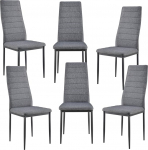 [en.casa] 6 disaineritoolist koosnev komplekt halli v&auml;rvi Itaalia restorani tooliga polsterdatud tool