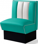 Bel Air Dinerbank nurgapink Pink M&ouml;&ouml;bel Catering S&ouml;&ouml;gitoa m&ouml;&ouml;bel Lounge (t&uuml;rkiissinine/valge)