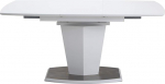 Meubletmoi Dona 120/160 cm ristk&uuml;likukujuline pikendatav s&ouml;&ouml;gilaud keskse alusega terasest ja MDF-ist - kaasaegne disain.