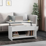 Kohvilaud valge 102 x 50 x 52,5 cm Puidust materjal Kohvilaud Elamislaud S&ouml;&ouml;gilaud Keskmine laud K&otilde;rvallaud Ristk&uuml;likukujuline elutoa m&ouml;&ouml;bel Kohvilaud M&ouml;&ouml;bel Puit