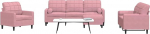 Samtsofa komplekt Rosa 2+3 Sitze + Hocker - Wohnzimmer Komfort Model3278384