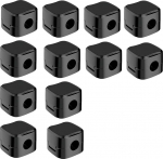 Magnetische Kabel-Organizer-Clips, Schreibtisch-Kabel-Clip-Management, Drahthalter, Organizer, selbstklebender Drahthalter f&uuml;r Schreibtisch, Nachttisch, K&uuml;chenger&auml;te, B&uuml;robedarf (schwarz), 12 St&uuml;ck