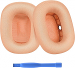 Asendatavad k&otilde;rvapadjad AirPods Max k&otilde;rvaklappidele MMOBIEL - k&otilde;rvaklappide k&otilde;rvapadjad Memory Foam ja Mesh kangast - k&otilde;rvaklappide asenduspadjad - oranž