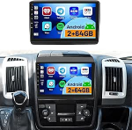2+64G Android autoradio Fiat Ducato/Citro&euml;n Jumper/Peugeot Boxer 2011-2022 juhtmevaba Carpaly & Android Car, 9-tolline IPS puuteekraaniga raadio koos Bluetooth/GPS/Reversioonikaamera/FM/WiFi/SWC-ga