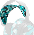 WC HeadbandZ Arctis Nova V2 - t&auml;iustatud lai silikoonist peapael, mis &uuml;hildub Wicked Cushions Arctis Nova k&otilde;rvaklappidega | Laiem kaalujaotuse disain | Cyan Prisma